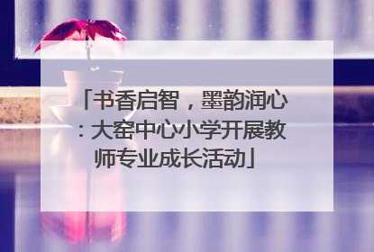 书香启智，墨韵润心：大窑中心小学开展教师专业成长活动