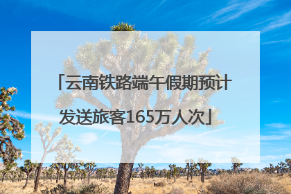 云南铁路端午假期预计发送旅客165万人次