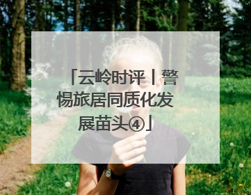云岭时评丨警惕旅居同质化发展苗头④