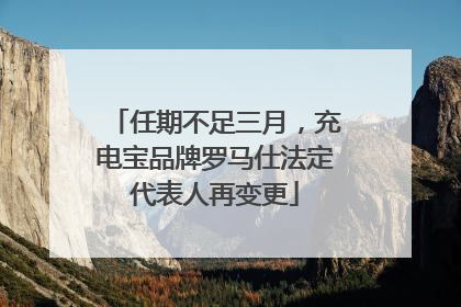 任期不足三月，充电宝品牌罗马仕法定代表人再变更