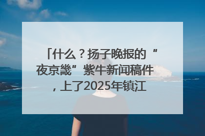 什么？扬子晚报的“夜京畿”紫牛新闻稿件，上了2025年镇江中考模拟卷！