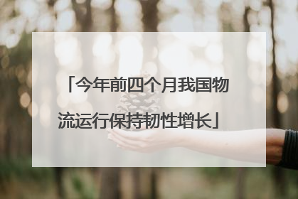 今年前四个月我国物流运行保持韧性增长