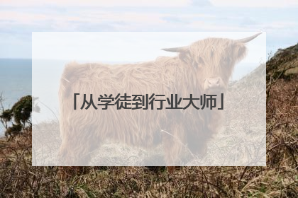 从学徒到行业大师
