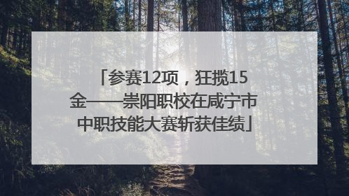参赛12项，狂揽15金——崇阳职校在咸宁市中职技能大赛斩获佳绩