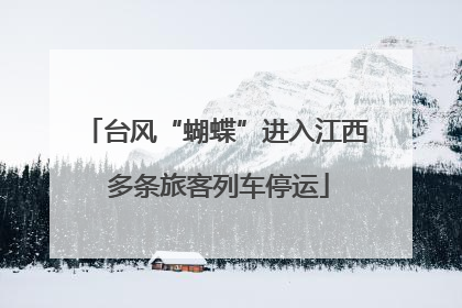 台风“蝴蝶”进入江西 多条旅客列车停运