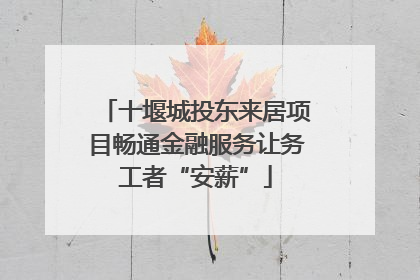 十堰城投东来居项目畅通金融服务让务工者“安薪”