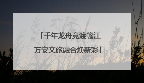 千年龙舟竞渡赣江 万安文旅融合焕新彩