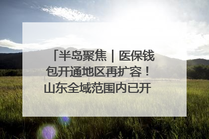 半岛聚焦｜医保钱包开通地区再扩容！山东全域范围内已开通，有何用处？如何操作？速戳→