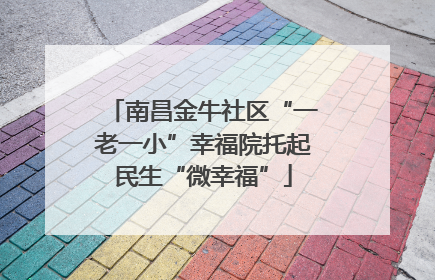 南昌金牛社区“一老一小”幸福院托起民生“微幸福”