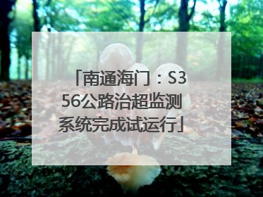 南通海门：S356公路治超监测系统完成试运行