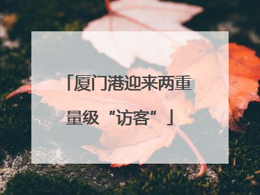 厦门港迎来两重量级“访客”