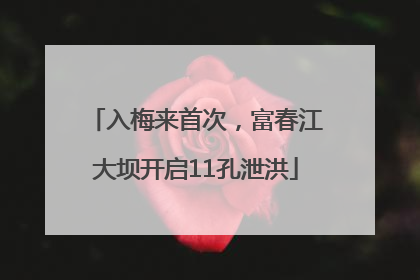 入梅来首次，富春江大坝开启11孔泄洪