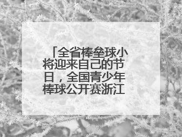 全省棒垒球小将迎来自己的节日，全国青少年棒球公开赛浙江分区赛开打