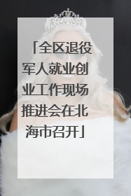 全区退役军人就业创业工作现场推进会在北海市召开