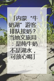 内蒙“牛奶湖”游客排队接奶？当地文旅局：是纯牛奶不是湖水，可放心喝