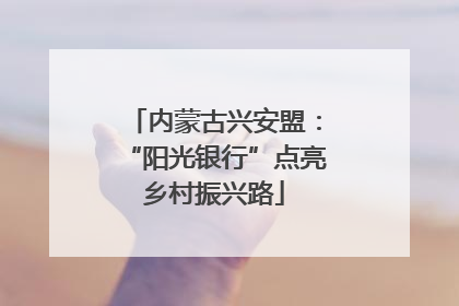 内蒙古兴安盟：“阳光银行”点亮乡村振兴路