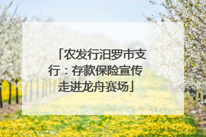 农发行汨罗市支行：存款保险宣传走进龙舟赛场