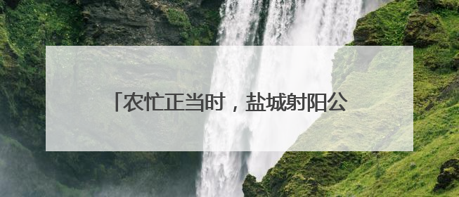 农忙正当时，盐城射阳公安护航田间地头保平安