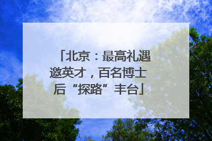 北京：最高礼遇邀英才，百名博士后“探路”丰台