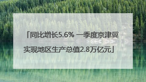 同比增长5.6% 一季度京津冀实现地区生产总值2.8万亿元