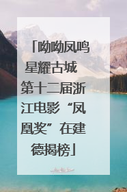 呦呦凤鸣星耀古城 第十二届浙江电影“凤凰奖”在建德揭榜