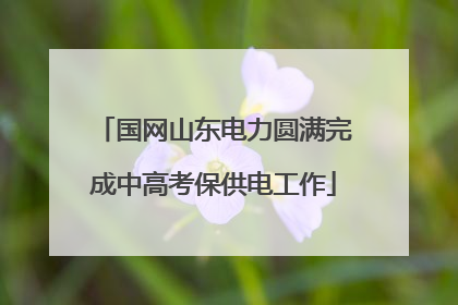 国网山东电力圆满完成中高考保供电工作