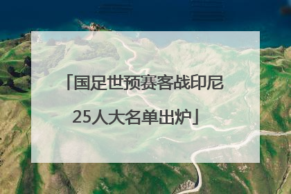 国足世预赛客战印尼25人大名单出炉