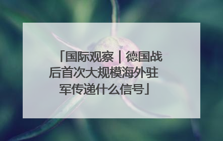 国际观察｜德国战后首次大规模海外驻军传递什么信号