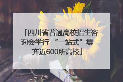 四川省普通高校招生咨询会举行 “一站式”集齐近600所高校