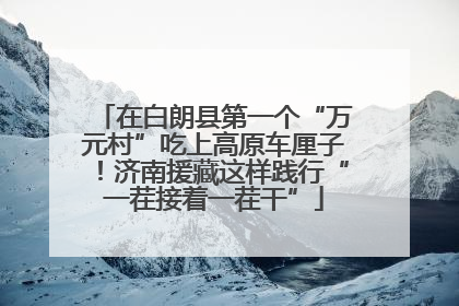 在白朗县第一个“万元村”吃上高原车厘子！济南援藏这样践行“一茬接着一茬干”