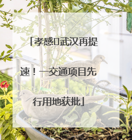 孝感⇋武汉再提速！一交通项目先行用地获批