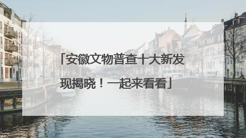 安徽文物普查十大新发现揭晓！一起来看看