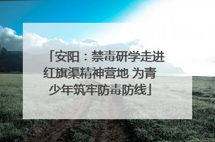 安阳：禁毒研学走进红旗渠精神营地 为青少年筑牢防毒防线
