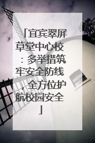宜宾翠屏草堂中心校：多举措筑牢安全防线，全方位护航校园安全