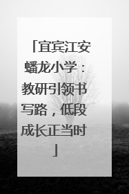 宜宾江安蟠龙小学：教研引领书写路，低段成长正当时