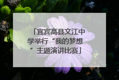 宜宾高县文江中学举行“我的梦想”主题演讲比赛