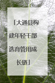 大通县构建年轻干部选育管用成长链
