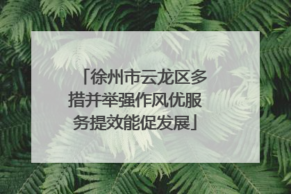 徐州市云龙区多措并举强作风优服务提效能促发展