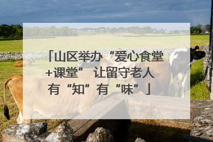 山区举办“爱心食堂+课堂” 让留守老人有“知”有“味”
