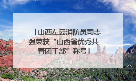 山西左云消防员司志强荣获“山西省优秀共青团干部”称号
