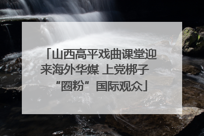山西高平戏曲课堂迎来海外华媒 上党梆子“圈粉”国际观众