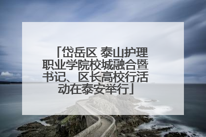 岱岳区 泰山护理职业学院校城融合暨书记、区长高校行活动在泰安举行