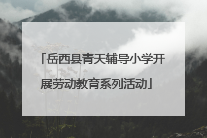 岳西县青天辅导小学开展劳动教育系列活动