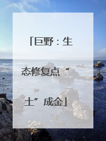 巨野：生态修复点“土”成金