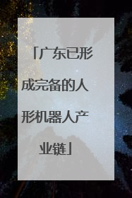 广东已形成完备的人形机器人产业链