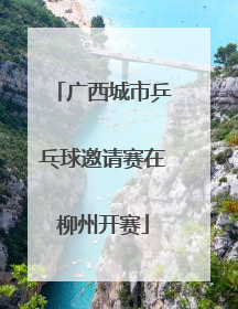 广西城市乒乓球邀请赛在柳州开赛