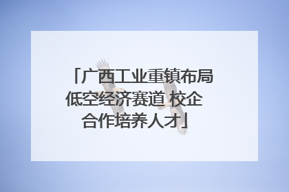 广西工业重镇布局低空经济赛道 校企合作培养人才