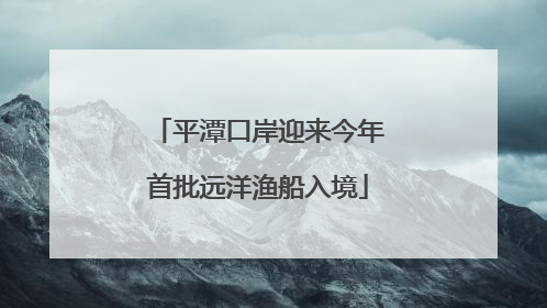 平潭口岸迎来今年首批远洋渔船入境