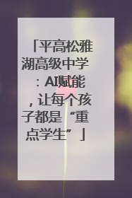 平高松雅湖高级中学：AI赋能，让每个孩子都是“重点学生”