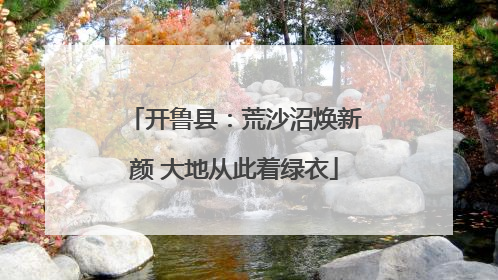 开鲁县：荒沙沼焕新颜 大地从此着绿衣